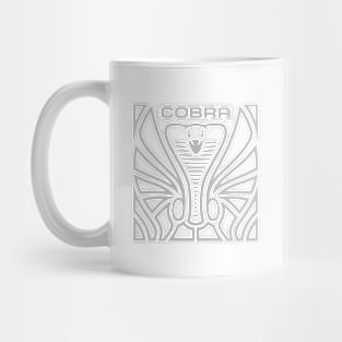 Cobra Hood Art (Silver on White) Mug